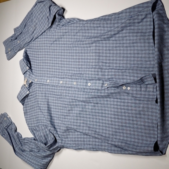 Michael Kors plaid Button Down Shirt 👕 16- 34/35 - Picture 3 of 8